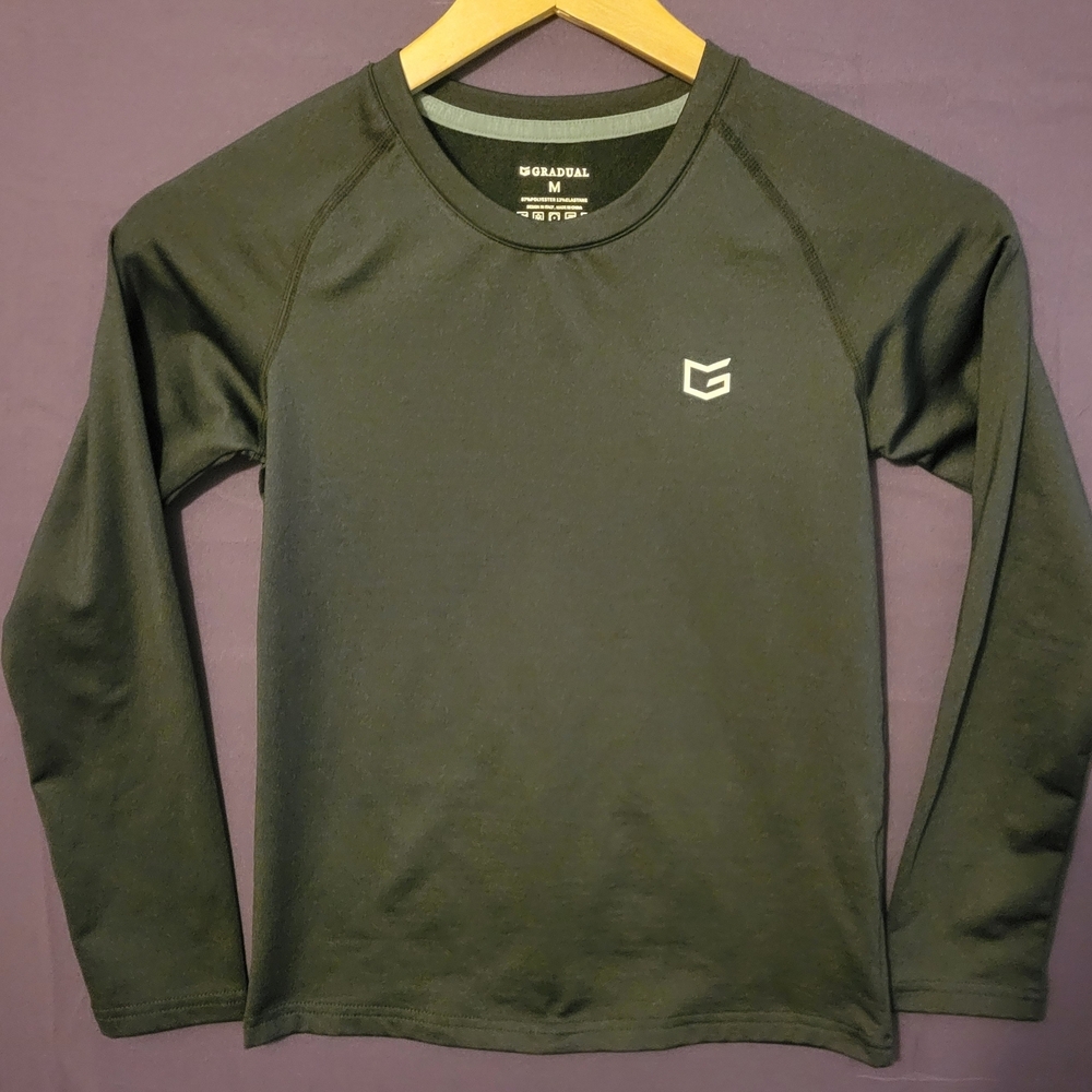 Kids Black Long Sleeve Tee Moisture-Wicking Performance